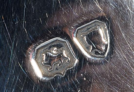 A pair of Victorian silver circular bun salts, 7.8oz/244 grams.